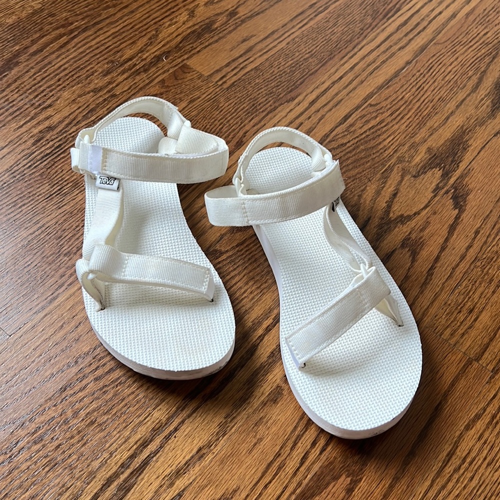 White Teva Sandals